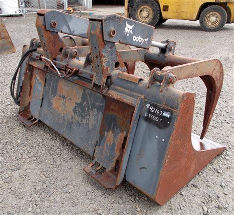 skid steer grab bucket|used skid steer grapple for sale.